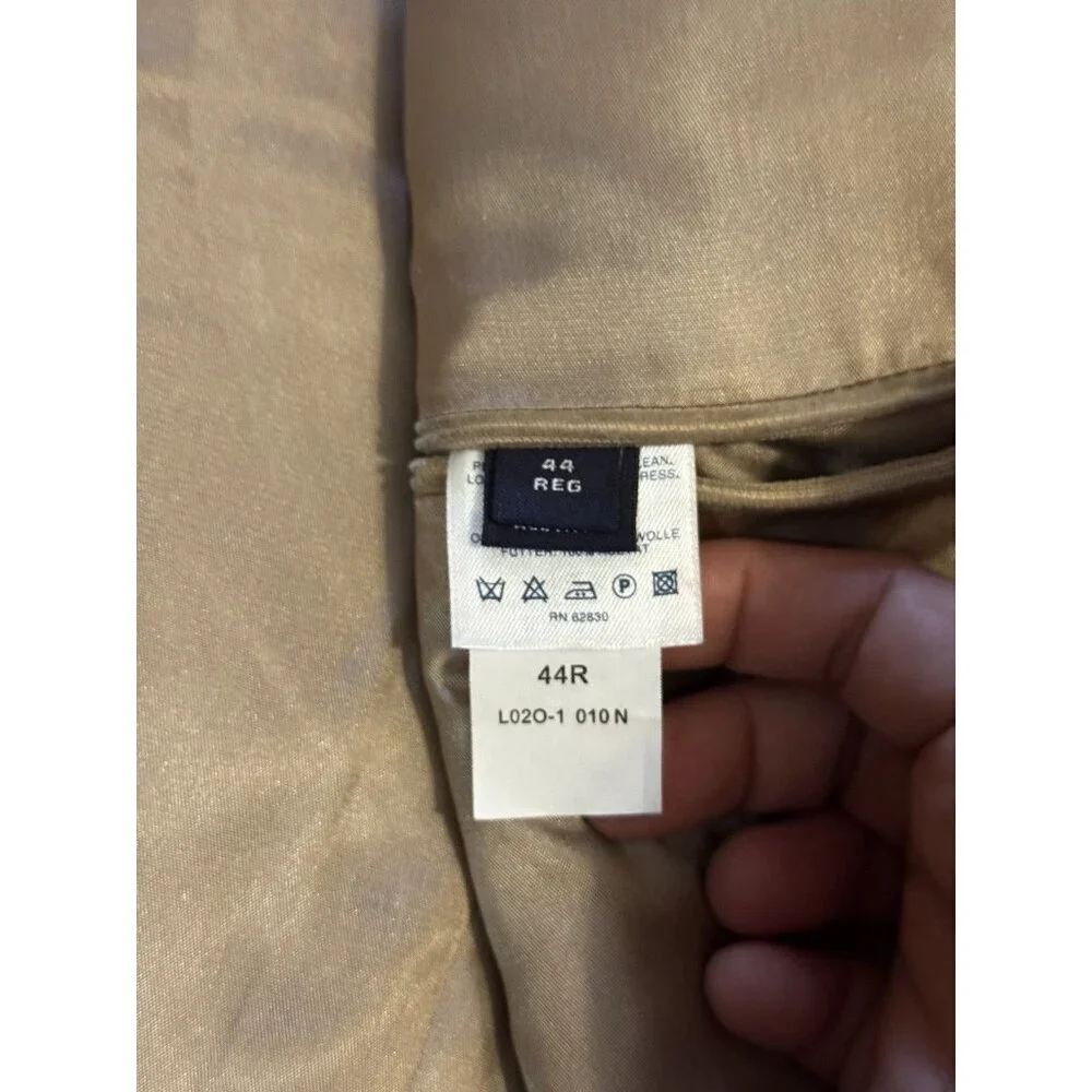 LANDS END Corduroy Jacket Mens 44R Tan Blazer Sport Coat Classic Business Wear
